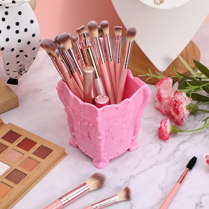 FRCOLOR Makeup Brush Pot Makeup Brush Holder Acrylic BrushHolder Cosmetic Storage Organizer