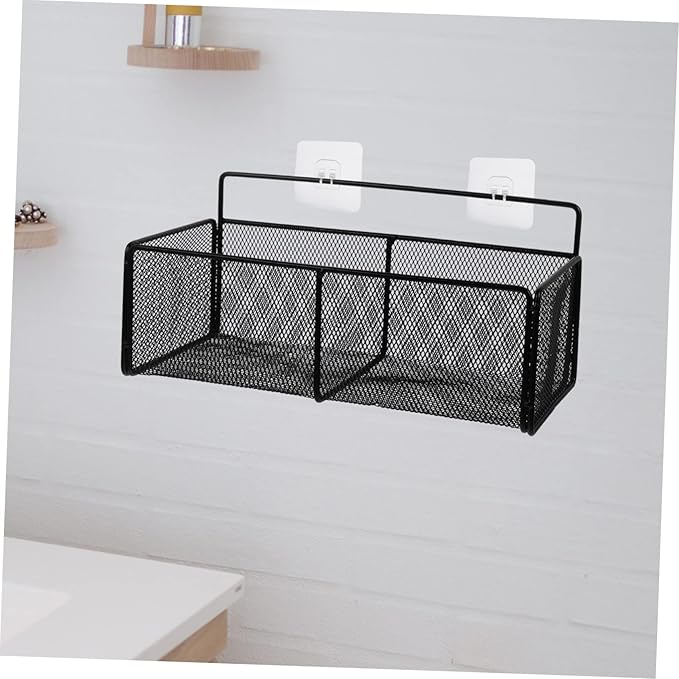 Mobestech 1Set No Drilling Bathroom Shelf Wall Mounted Rack Organizer for Makeup Shampoo Sturdy Storage for Bathroom Kitchen Easy Self Installation