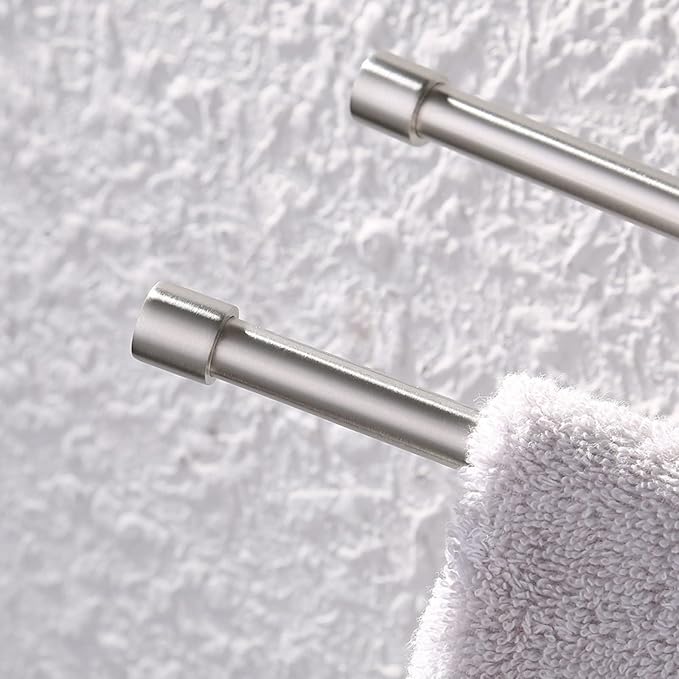 KES Bathroom Towel Bar 13.8 Inch Swing Mount Swing Out Arm Wall 2-Arm Towel Holder, SUS304 Stainless Steel Brushed Finish, A2102S2-2