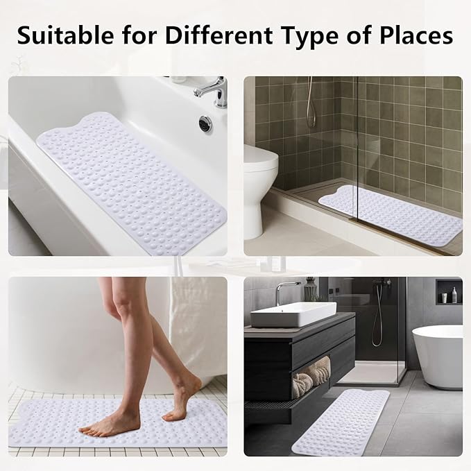 XLHOMO 26PC Bathroom Set - Gorgeous White Bathroom Set, Bathroom Accessories Set, Pink Shower Curtain Set with Bathtub Mats for Shower Tub
