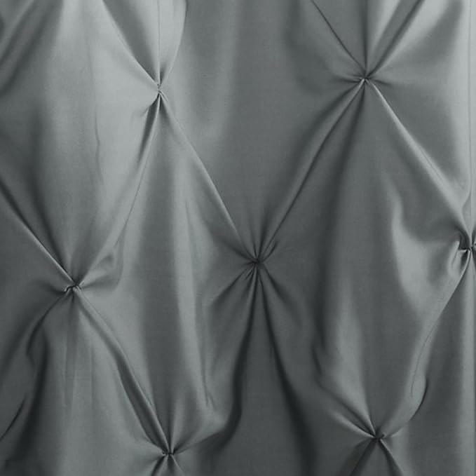 Shower Curtain with Ombre Pintuck Design - Stylish Bathroom Decor, Luxurious Durable Fabric, Machine Washable - Elevate Your Bathing Space with This Trendy and Elegant Home Accessory, 72"x72", Gray