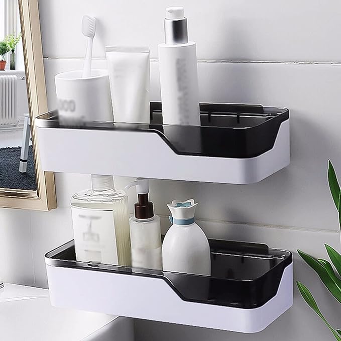 Bathroom Shelf Bathroom Shelf Wall Mounted Wall Mounted Shelves Holder for Bathroom Kitchen and Bedroom Set of 2 Shelves 11.8 by 2.6 Inches Floating Shelves (Size : Two Packs)