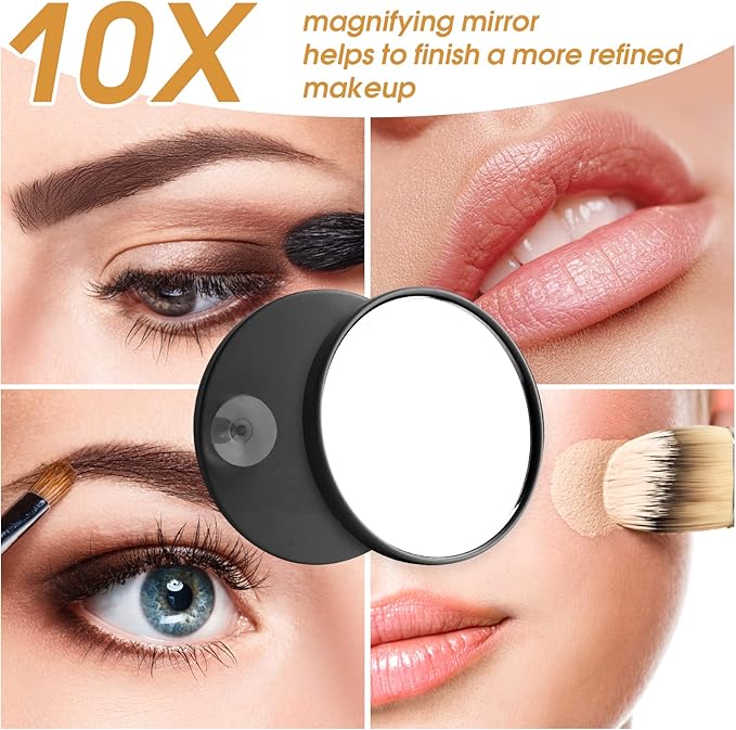 Hansong Black Vanity Mirror with Lights Large Hollywood Vanity Mirror with 15 LED Bulbs Lighted Makeup Mirror 3 Color Lighting Modes for Bedroom