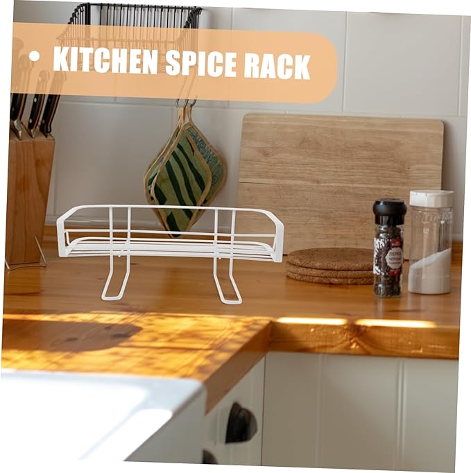 SOLUSTRE Multifunctional Wall-Mounted Storage Shelf for Toiletries and Cosmetics Sturdy Iron Organizer Elegant Finish for Bathroom and Kitchen Spaces