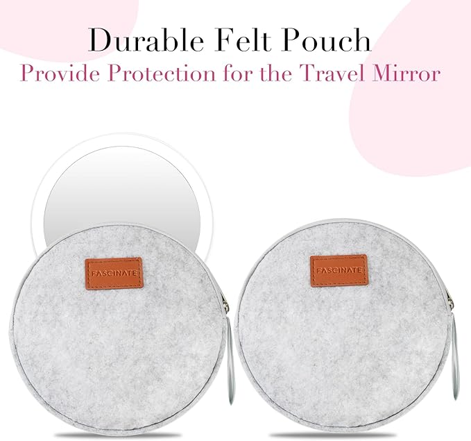 Magnifying Mirror with Light 30X/1X, Double Sided travel mirror with light, Rechargeable makeup mirror with 3 color setting Adjustable stand Lighted mirror Vanity Portable Desk Cosmetic Mirror
