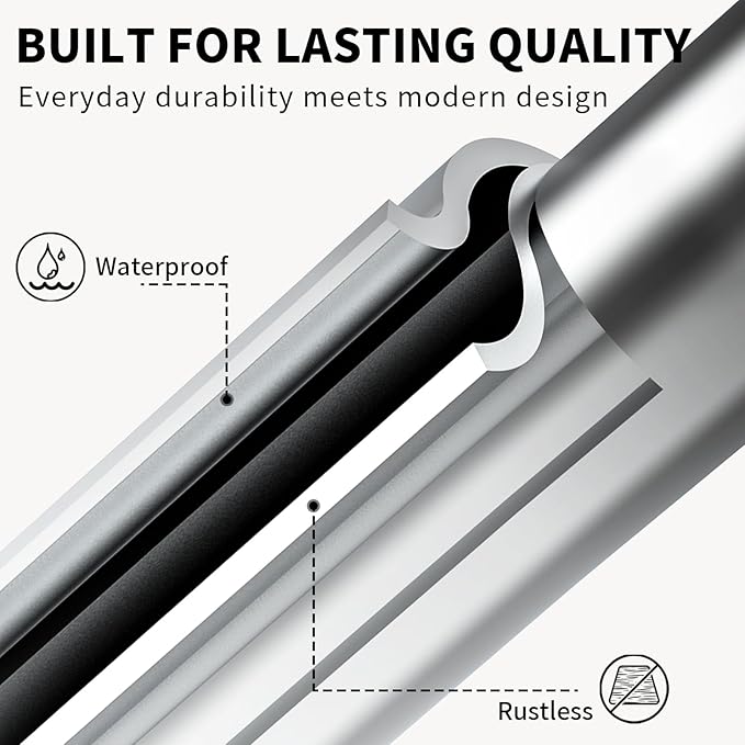 Adhesive Towel Holder for Bathroom Polished Chrome No Drill Hand Towel Ring Stainless Steel and Zinc Alloy Self Adhesive Towel Hanger for Bath, Kitchen