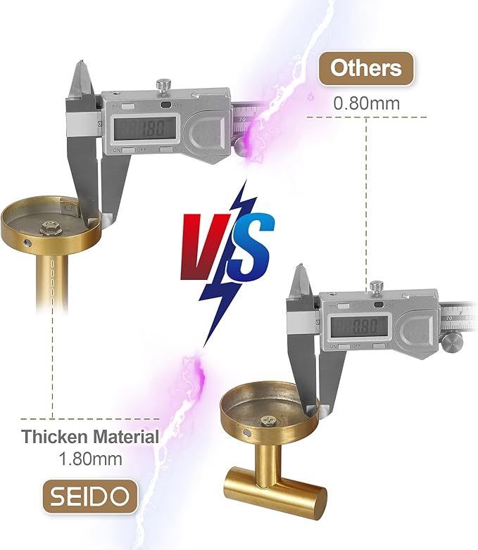 SEIDO Double Towel Bar for Bathroom Wall 24”L, 304 Stainless Steel Gold Towel Bar, 2-Bar Design Bathroom Towel Rack, Brushed Gold, 24 inch