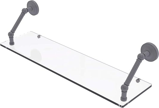 Allied Brass PR-1-30 Prestige Regal Collection 30 Inch Floating Glass Shelf, Matte Gray