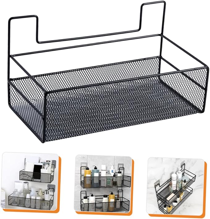 VOSAREA Wall-Mounted Storage Rack Wire Baskets for Pantry Bathroom Shelf Organizer