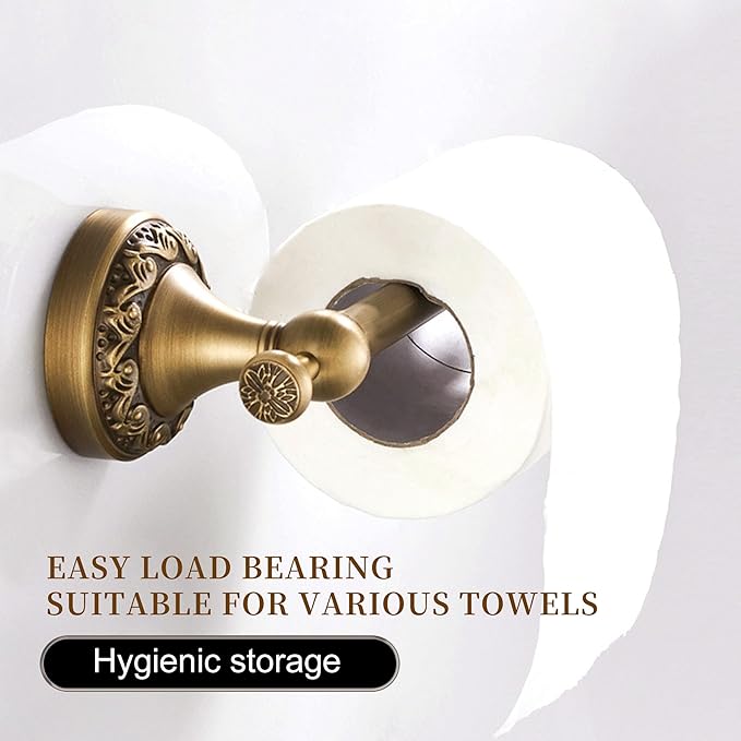 Wall Mounted Bathroom Toilet Paper Holder,Roll Tissue Holder Antique Brass Pattern Carving,Brushed Bronze