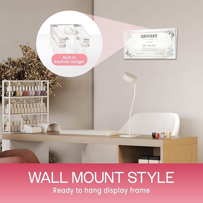 Beauticom Clear Acrylic License Holder for Cosmetology or Other Business (Quantity: 2 Pieces)