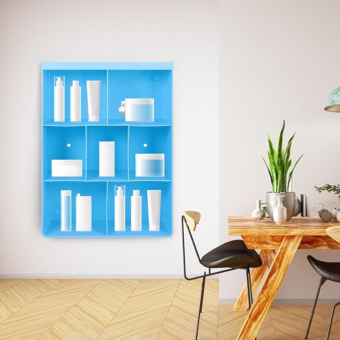 1Pc Adhesive Wall Storage Rack Material Versatile Wall Mounted Shelf for Bathroom Kitchen Cosmetic Organization Stylish for Home
