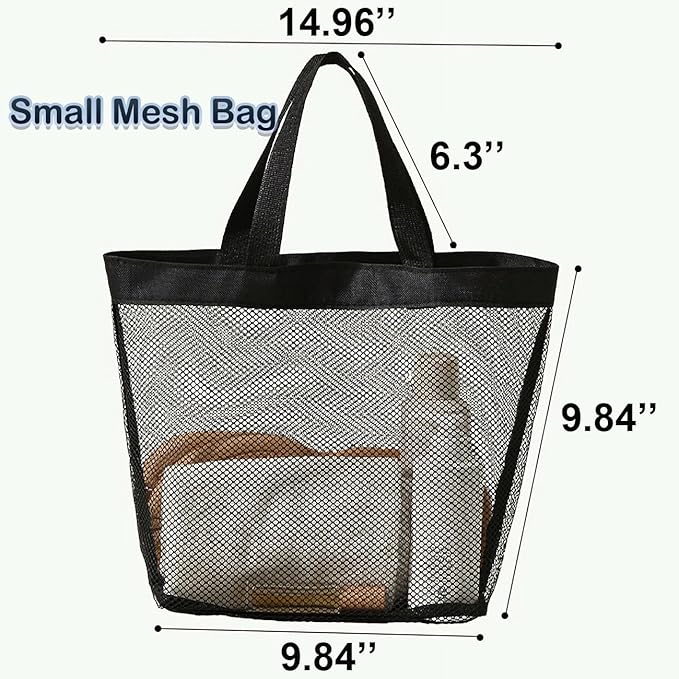 Mesh Shower Caddy Portable for College Dorm Room Essentials, Small Shower Tote Toiletry Bag Basket, Quick Dry Hanging Organizer for Bathroom, Gym, Camp, Travel, Cruise, Beach