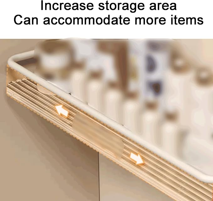 Removable Wall-Mounted Bathroom Shelves Plastic Bathroom Shelves Removable Bathroom Shelves Multifunctional Bathroom Shelves Large Capacity