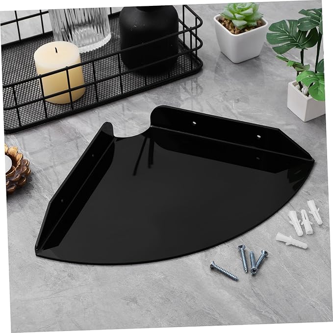 VOSAREA 2Pcs Wall Mounted Storage Organizer for Soap Shampoo Stylish Bathroom Shelf with Mounting Screws Versatile for Bathroom Kitchen Rv