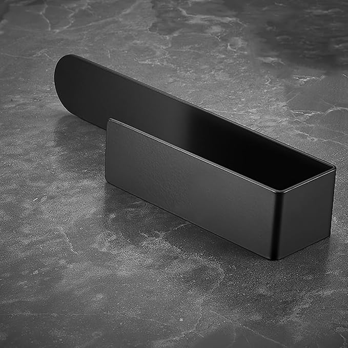 Towel Holder Hand Towel Holder for Bathroom Kitchen Wall,Adhesive Towel Bar Towel Ring,Stainless Steel, Black
