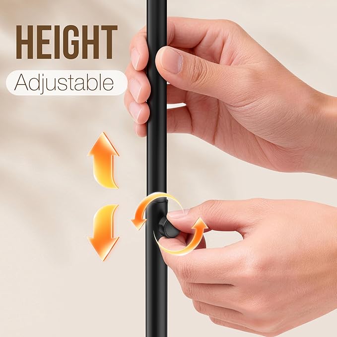 Aetyord Adjustable Hand Towel Holder Stand for Bathroom Countertop, S-Shaped Stainless Steel Towel Rack with Wood Base Strong and Suction Cups, Free Standing Hand Towel Tree for Kitchen Vanity