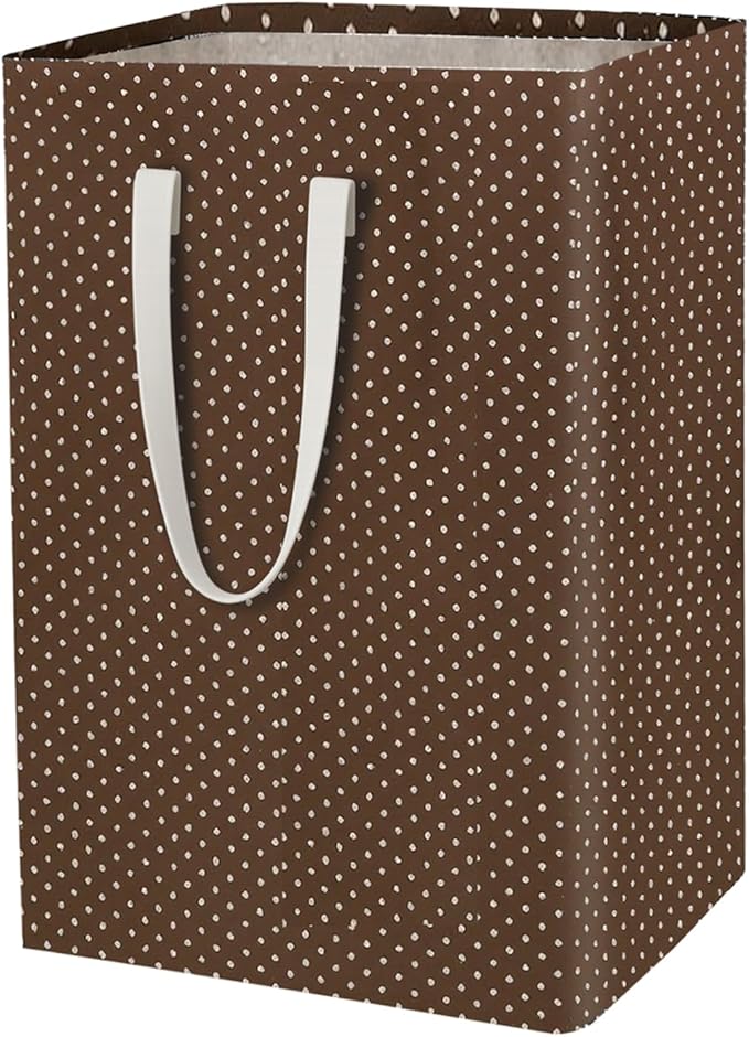 Waterproof Laundry Hamper Collapsible Laundry Basket Leather Handle Laundry Bag Large Clothes Storage Toy Organization for Bathroom Bedroom Laundryroom College Dorms (KaDian-01)