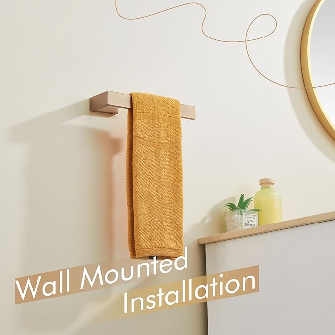 KOKOSIRI Towel Bar for Bathroom Towel Holder Wall Mount Kitchen Towels Rack Bath Hardware Champagne Bronze Stainless Steel, B3009CPG