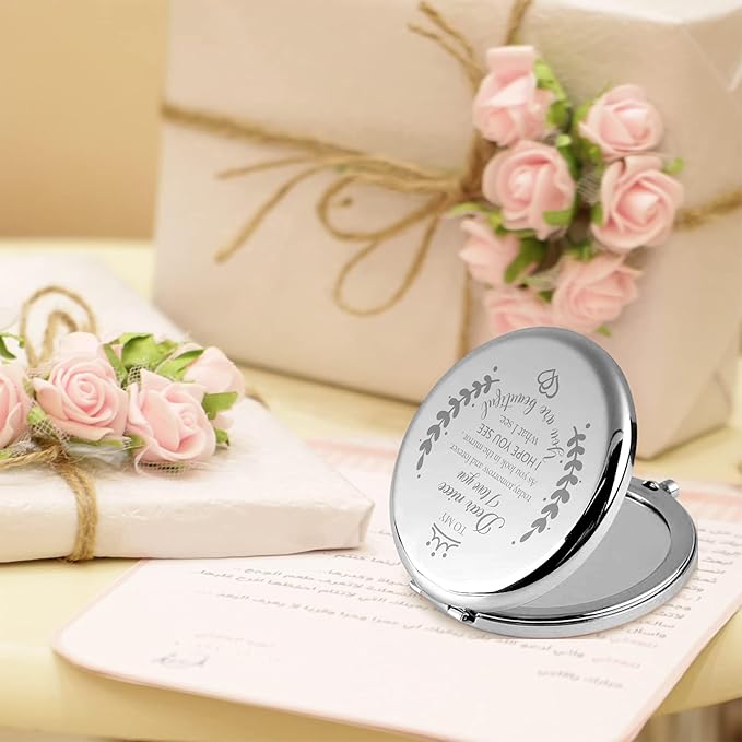 Soulpetals Niece Gifts Compact Mirror for Niece from Aunt to My Niece Makeup Mirror Birthday Gifts for Niece from Auntie Uncle Gifts for Niece Birthday Christmas