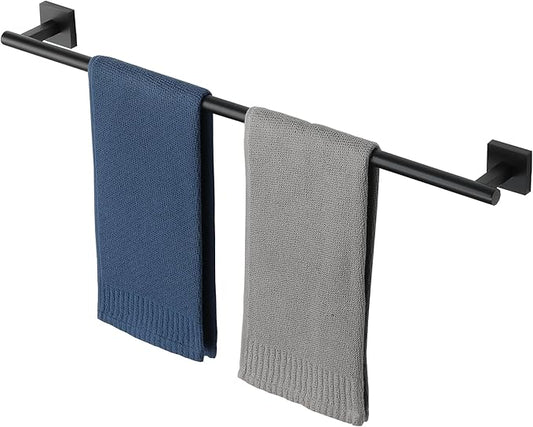Alise 28 Inch Bathroom Towel Bar, SUS304 Stainless Steel Towel Racks for Bathroom, Towel Rack Wall Mounted Heavy Duty Hand Towel Holder Single Towel Bar, Matte Black