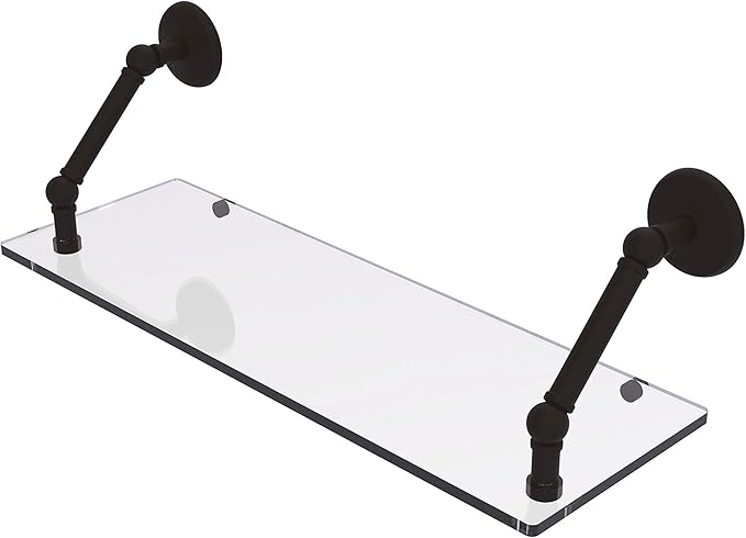 Allied Brass PMC-1-24 Prestige Monte Carlo Collection 24 Inch Floating Glass Shelf, Oil Rubbed Bronze
