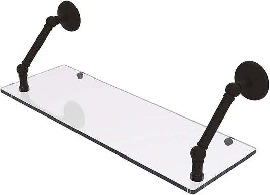 Allied Brass PMC-1-24 Prestige Monte Carlo Collection 24 Inch Floating Glass Shelf, Oil Rubbed Bronze