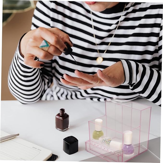 FOMIYES Nail 1pc Professional Supplies Dropper Tool Wall Hand Stand Bit Displayer Bottle Holes Nails Storage Practical Lipstick Machine Head Polish Rack Tools Plastic Case Oils Kit Nail Drill Bits