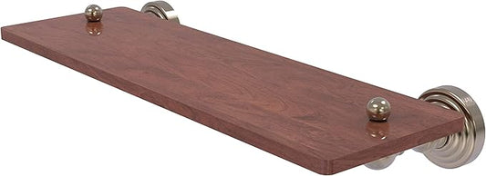Allied Brass WP-1-16-IRW Waverly Place Collection 16 Inch Solid IPE Ironwood Wood Shelf, Antique Pewter