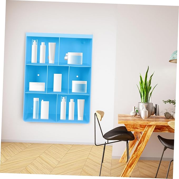 ULTECHNOVO Wall Mounted Storage Rack Multifunctional Nail-Free Shelf for Bathroom and Kitchen Sturdy Plastic Organizer for Cosmetics and Household Items