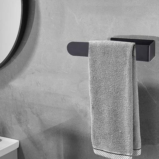 Towel Holder Hand Towel Holder for Bathroom Kitchen Wall,Adhesive Towel Bar Towel Ring,Stainless Steel, Black