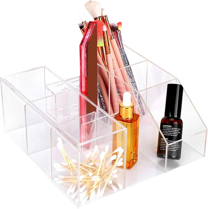 ZJchao eyelash beauty organizer,Eyelash Beauty Vanity Makeup Organizer Acrylic Eyelash Grafting Tool Storage Box Beauty Tool Display Rack Lipstick Organizer Cosmetic Cases for Home Eyelash Salon