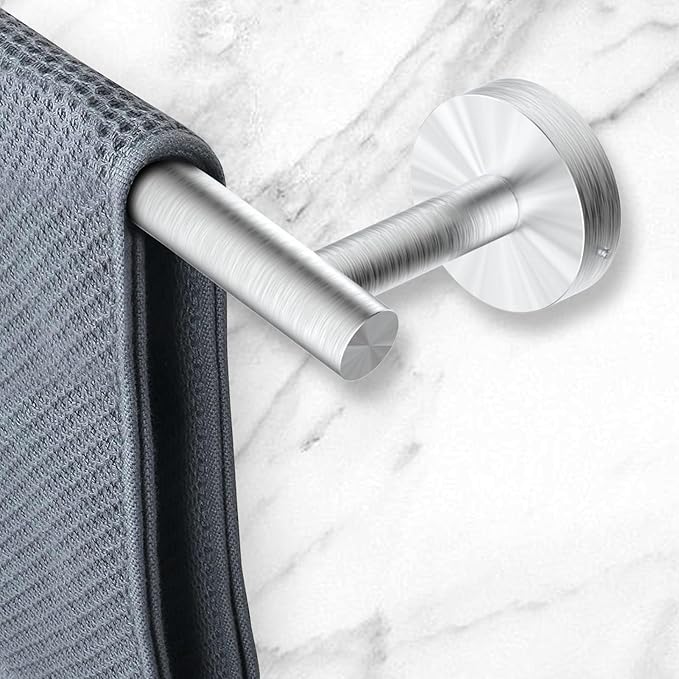Newfun 16 Inch Brushed Nickel Bathroom Towel Bar, 2Pcs Towel Racks for Bathroom Rod Classic SUS304 Stainless Steel Bathroom Towel Holder Wall Mounted
