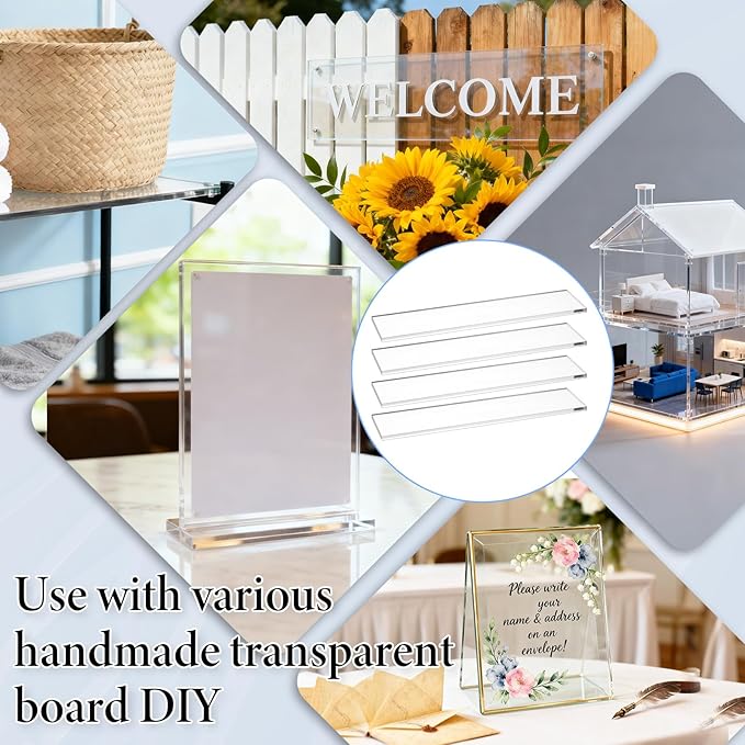 4 Pcs Medicine Cabinet Replacement Shelves 13 Inch Medicine Acrylic Shelves Wall-Mounted and Hanging Suitable for Bathroom Kitchen Living Room (Clear)
