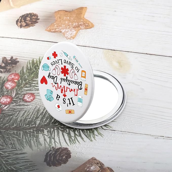 Zuo Bao Greys Anatomy Mirror It's a Beautiful Day to Save Lives Neuro Nurse Gift (Save Lives)