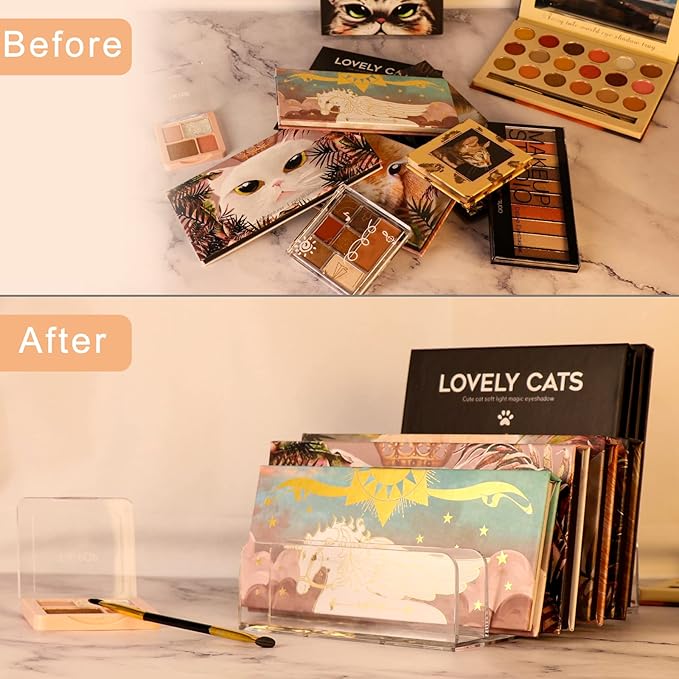 Makeup Organizer, Compact Makeup Palette Organize, for Bathroom Countertops, Vanities, Cabinets, Sleek Modern Cosmetics Storage Solution for - Eyeshadow Palettes, Contour Kits, Blush