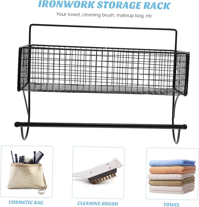 Holibanna Toilet Storage Rack Kitchen Storage Shelf Bathroom Shelving Wall-Mounted Rack Floating Shelves