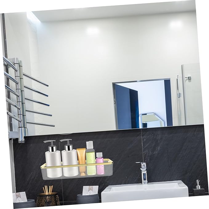 Bathroom Shelving Adhesive Wall Shelves Modern Design Easy Installation Tidy up Your Bathroom