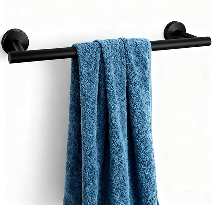 Towel Racks for Bathroom, Stainless Steel Towel Rack, Bathroom Towel Holder, Towel Bar for Bathroom Wall, Towel Holder for Bathroom Wall, Bathroom Towel Rack, Towel Bar, Bathroom Accessories (Black)