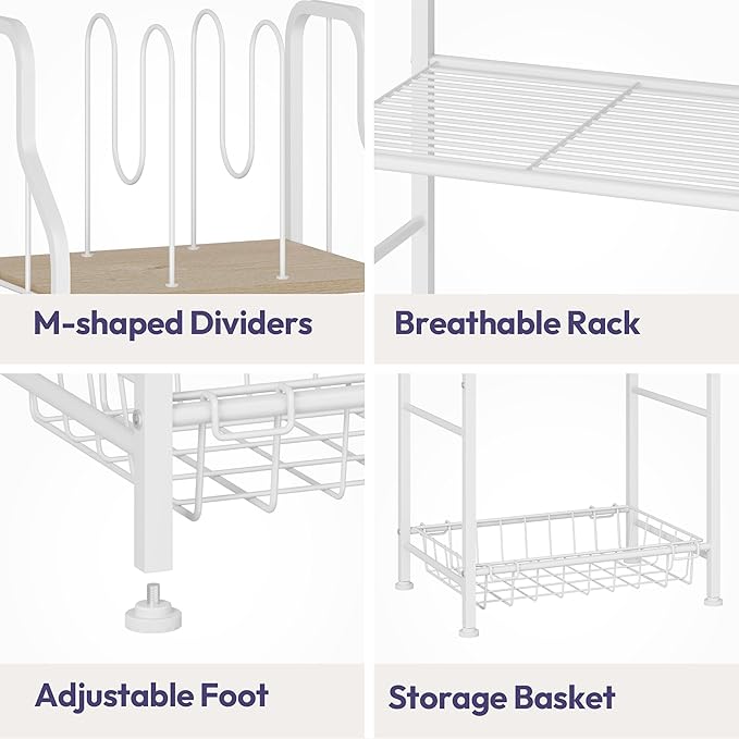 SWTYMIKI Free Standing Towel Rack - 3 Tier Towel Racks for Bathroom with M-Shaped Dividers, Durable Metal Towel Holder, Pool Towel Rack, Space-Saving Towel Storage Organizer, Modern Bath Towel Shelf