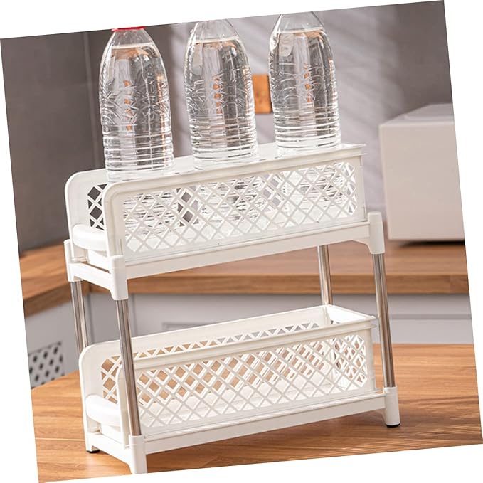 Ipetboom Professional Bathroom Shelf Organizer Multi Function Under Sink Storage Rack Bathroom Supply Organizer for Home Saving Design for Neat