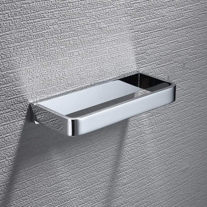 Aothphe Bathroom Towel Ring Brass Square Hand Towel Holder Wall Mounted,Polished Chrome