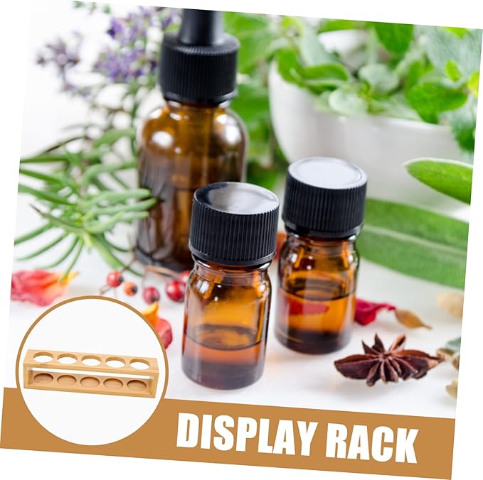 Display Rack Slot Organizer Storage Rack Essential Oils Tabletop Stand Bottles Vials