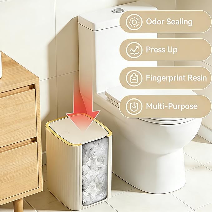 Bathroom Accessories Set-23Pcs Set, Complete Bathroom Decor, Bathroom Set with Shower Curtain & Liner Sets, Trash Can, Soap Dispenser,Modern Bath Essentials (Beige, Bath Set+Shower Curtain Set)
