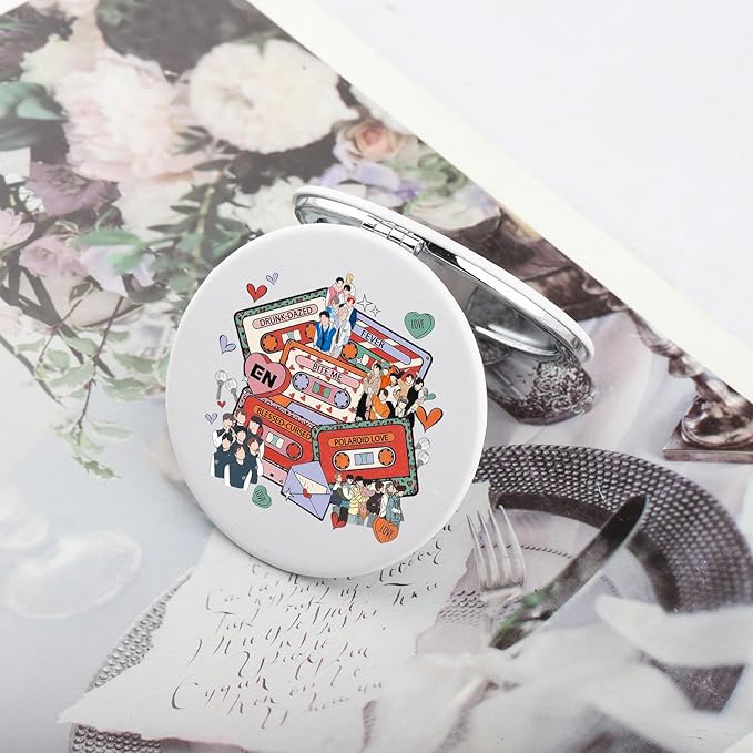 Zuo Bao K-POP Music Travel Makeup Mirror Kpop Album Lover Mirror South Korea Star Team Fans Gift (FEV)