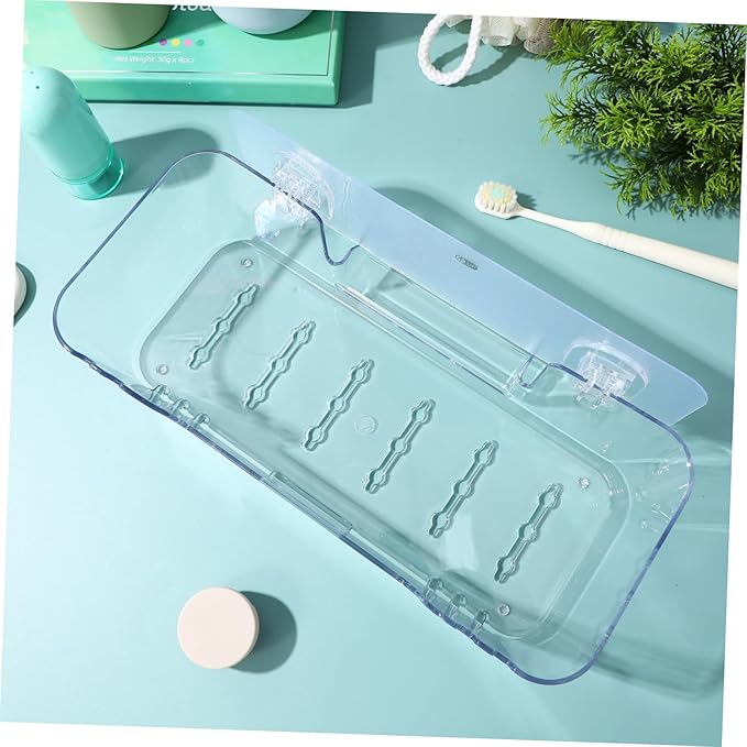 Alipis 2pcs Floating Shelves for Bathroom Wall Organizer for Bathroom Accessories Space Saving No Drill Installation Versatile Storage Holder Transparent Design