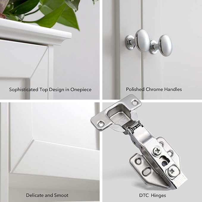 VANIRROR White Bathroom Wall Cabinet Over The Toilet Storage Cabinet, 24x30 Inch Wood Medicine Cabinets Wall Mounted Bathroom Cabinet with Doors for Laundry Room, Bedroom Kitchen