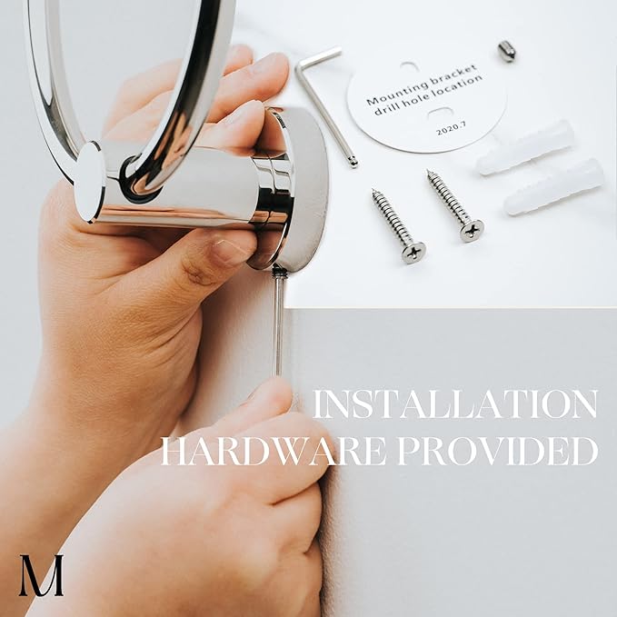 Marmolux Acc Chrome Towel Ring - Hand Towel Holder for Bathroom Wall - Simple Round Towel Hanger for Bathroom - Heavy Duty SUS 304 Stainless Steel Bathroom Towel Rack - Towel Rack Bathroom - Towel Bar