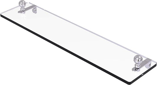 Allied Brass MA-1/22 Mambo 22 Inch Vanity Beveled Edges Glass Shelf, Satin Chrome