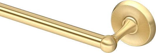 Gatco 5051 Designer II Towel Bar, 18 Inch, Brushed Brass | Wall Mounted Towel Holder for Bathroom